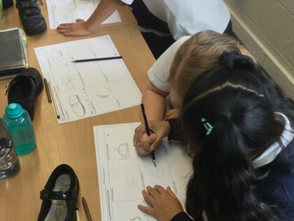 Year 3, Art  - Drawing our shoes using different techniques