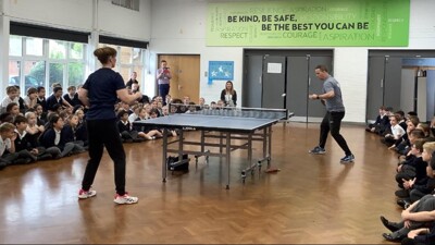 Table tennis demonstration