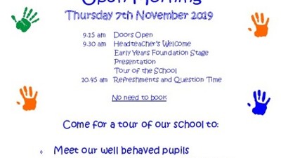Open Morning Thursday 7th November