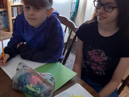 Jessica in Newton class has been working with the help of her older sister,