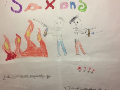 Daisy from Darwin class been busy studying all about Anglo Saxons and made a poster.