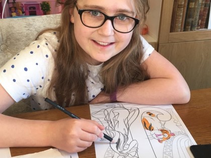 Amelia has been keeping busy home learning whilst both mum and dad are working full-time from home! She enjoyed her 9th birthday despite being stuck at home.