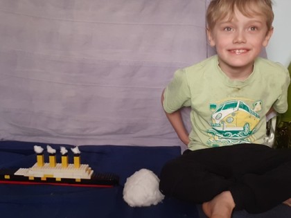 Georgie in year 2 has really enjoyed making the Titanic out of Lego.