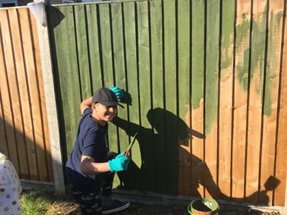 Semi from Stephenson class has been helping at home with things like painting the fence and planting flowers and vegetables. Semi misses all his friends, teacher and school.