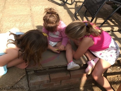 Daisy has been enjoying some arts in the sunshine as well as writing her story based for her English task  Lola has also been enjoying some drawing in the sunshine, even their little sister joined in. Charlie is enjoying his favourite subject Maths