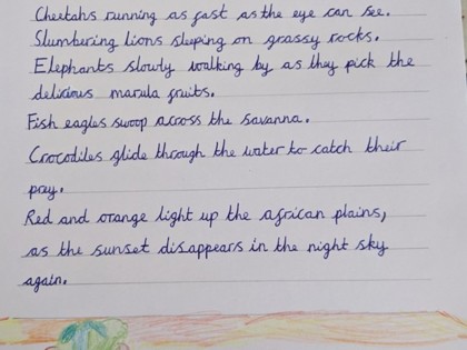 Joseph from Austen class has written a poem about the African Plains.