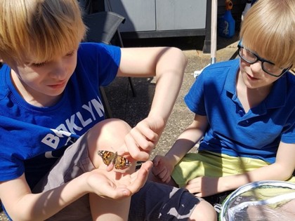 It's finally time to say goodbye to our butterflies! Teddy and Olly loved the experience!