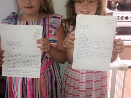 Daisy, Lola and Charlie have sent their letters for “Big Up Books”. Daisy wrote to her NHS dentist who has been helping in the pandemic, Lola choose her Aunty who is an English teacher and Charlie choose the architect Frank Gehry.