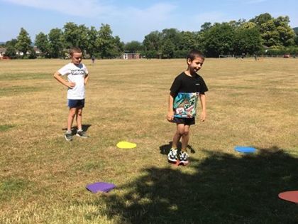 We created our own sports day with Zack, Blake and Damien from Shakespeare class and Damien's sister Brisea too - they loved it 