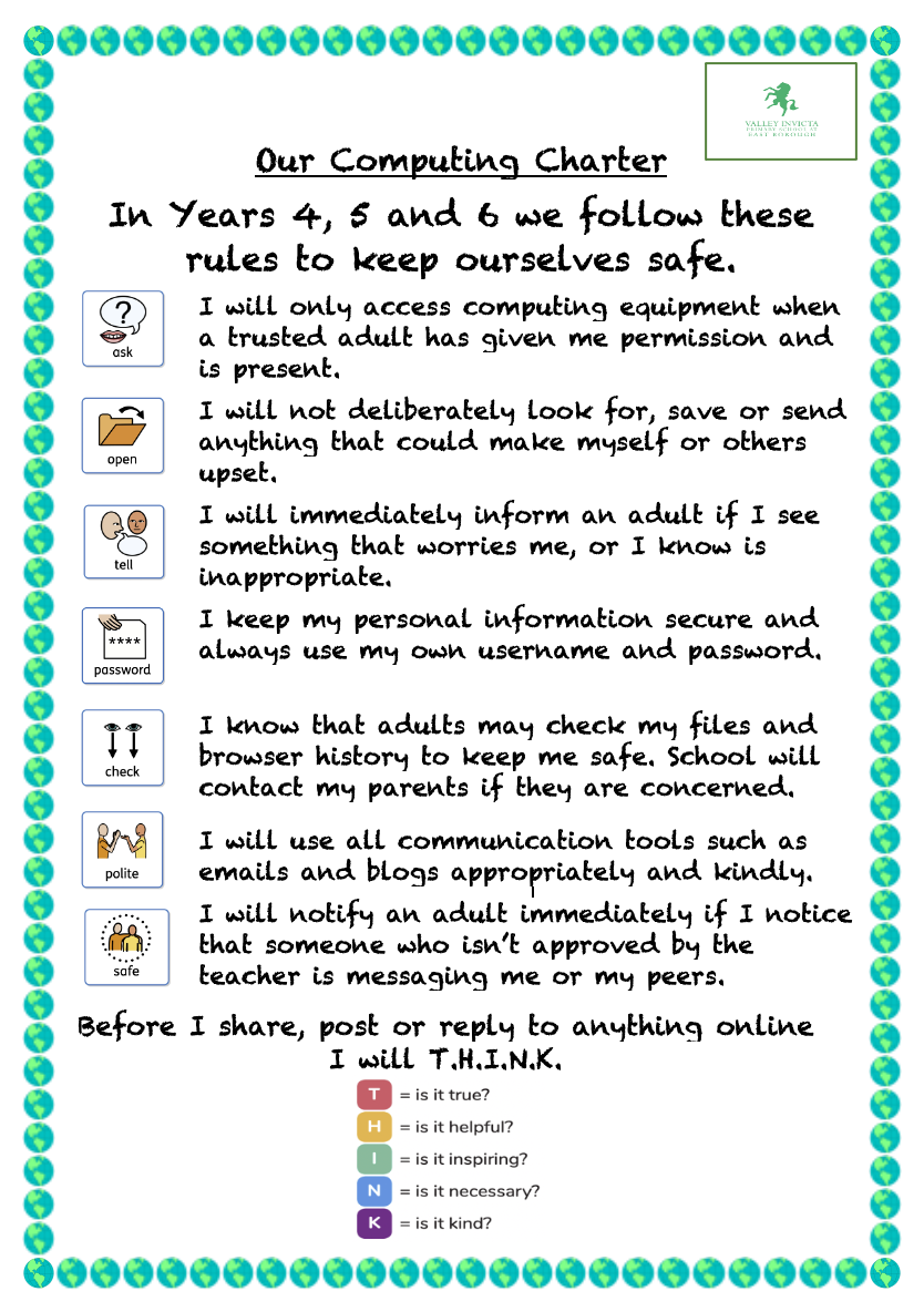 Online Safety Poster Year 4, 5 & 6